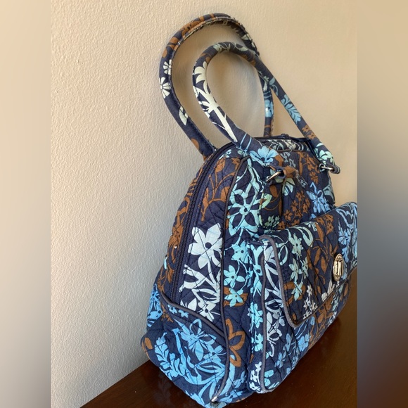 VERA BRADLEY Bowler Bag in Java Floral (Retired Pattern) - Shoulder Purse - Picture 6 of 14